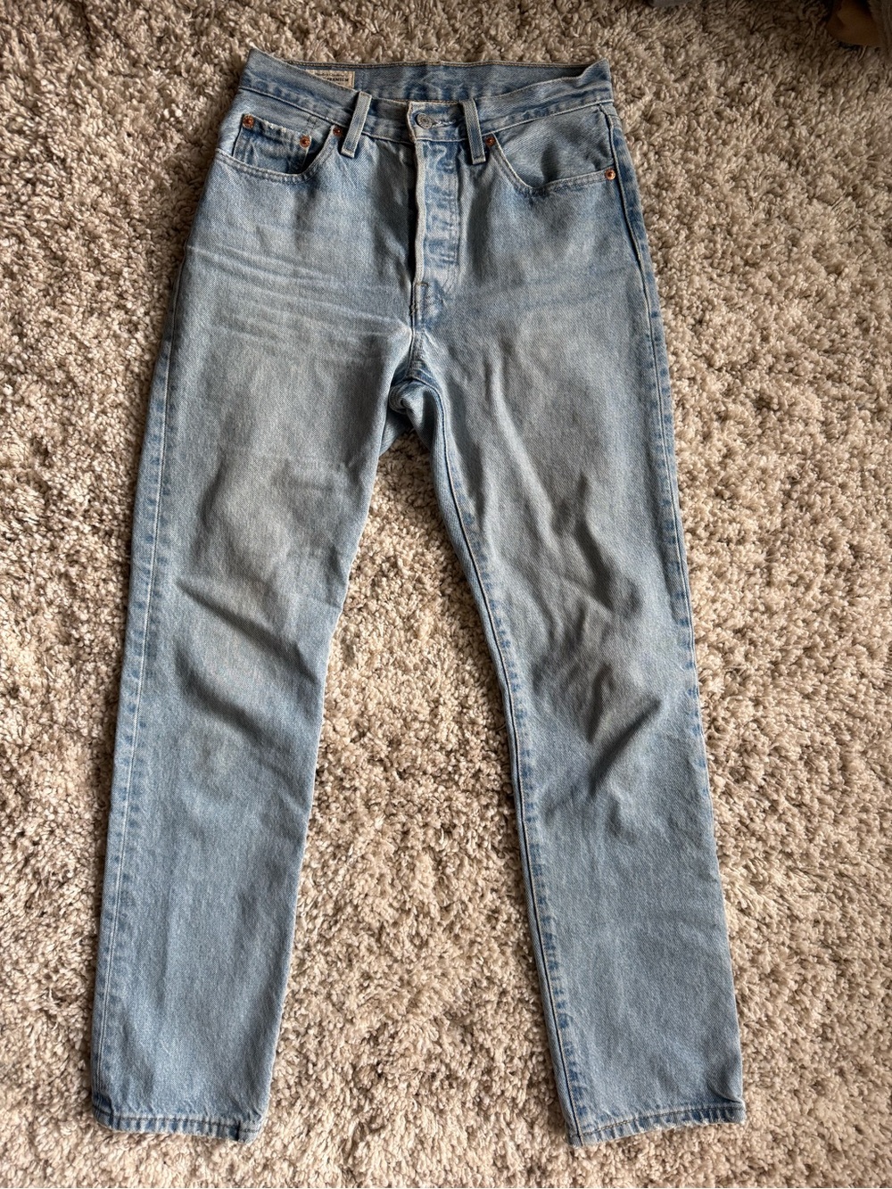 Levi’s 501 Original - Light Wash High-Rise Straight Jeans 25x30